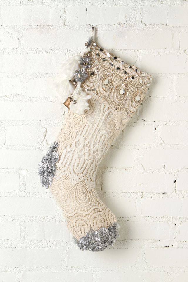 Free People Floral Lace Vine Tights At In Emerald in Green