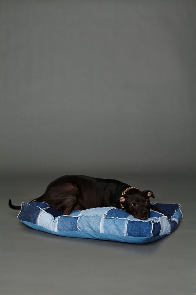 Patched Denim Dog Bed #2