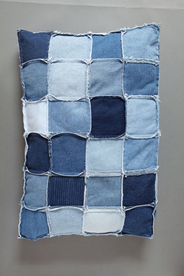 Patched Denim Dog Bed #1