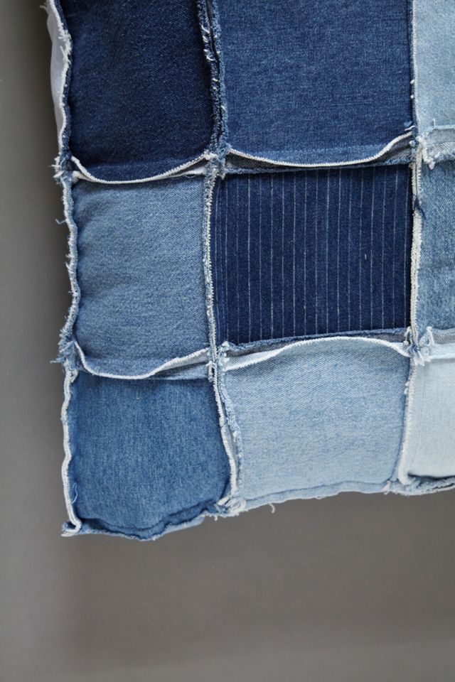 Patched Denim Dog Bed #3