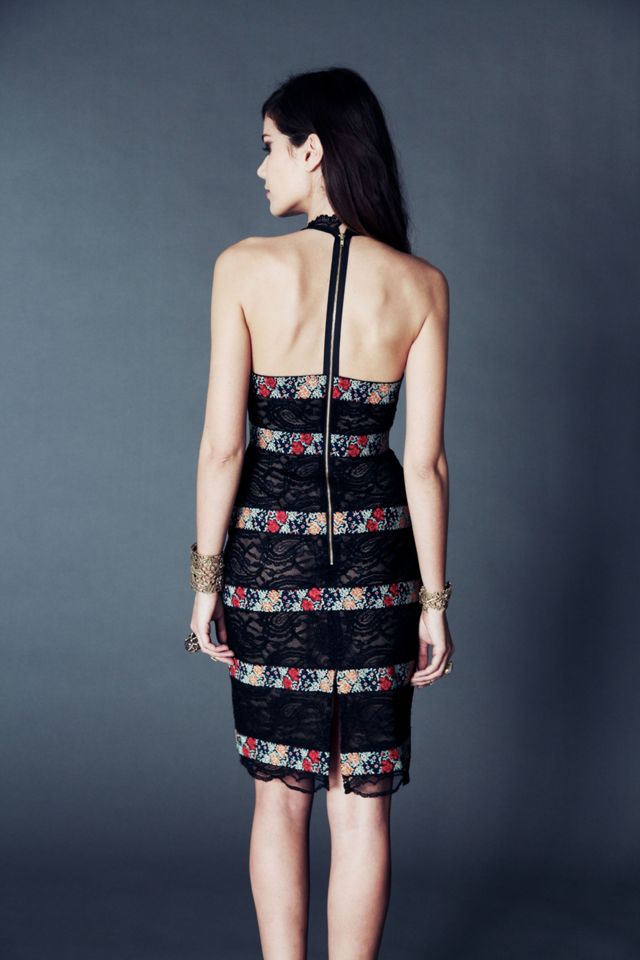 Cross Stitch Lace Column Dress #1