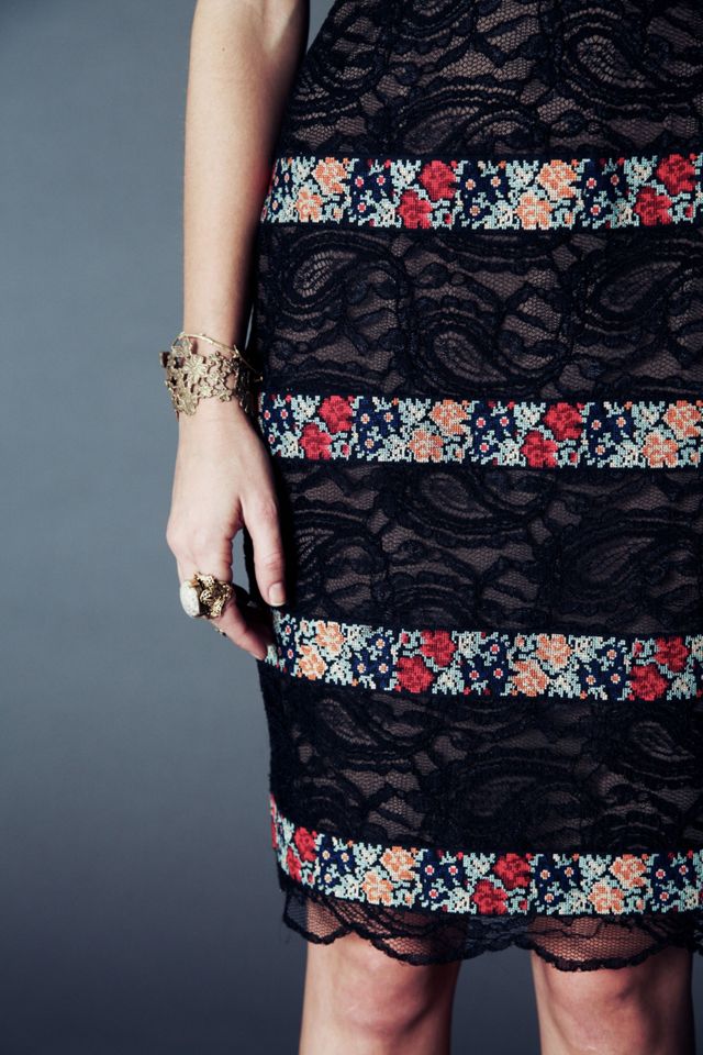 Cross Stitch Lace Column Dress #3