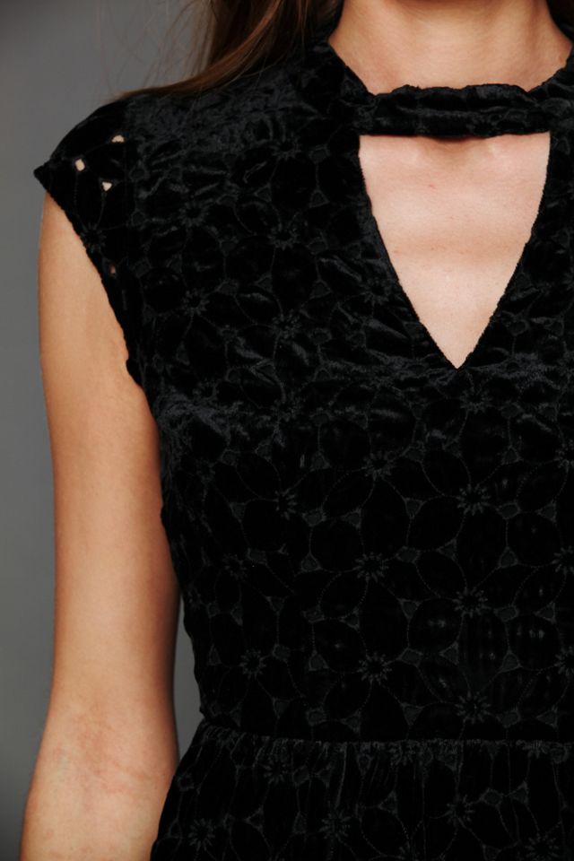 Embroidered Velvet Dress #2