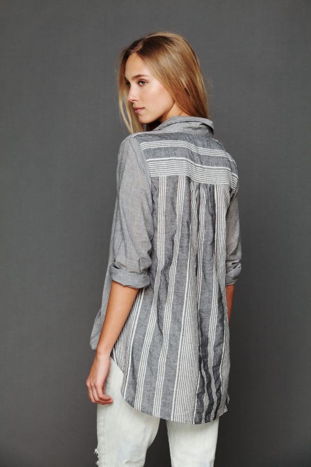 Stripe Back Wrap Top #1