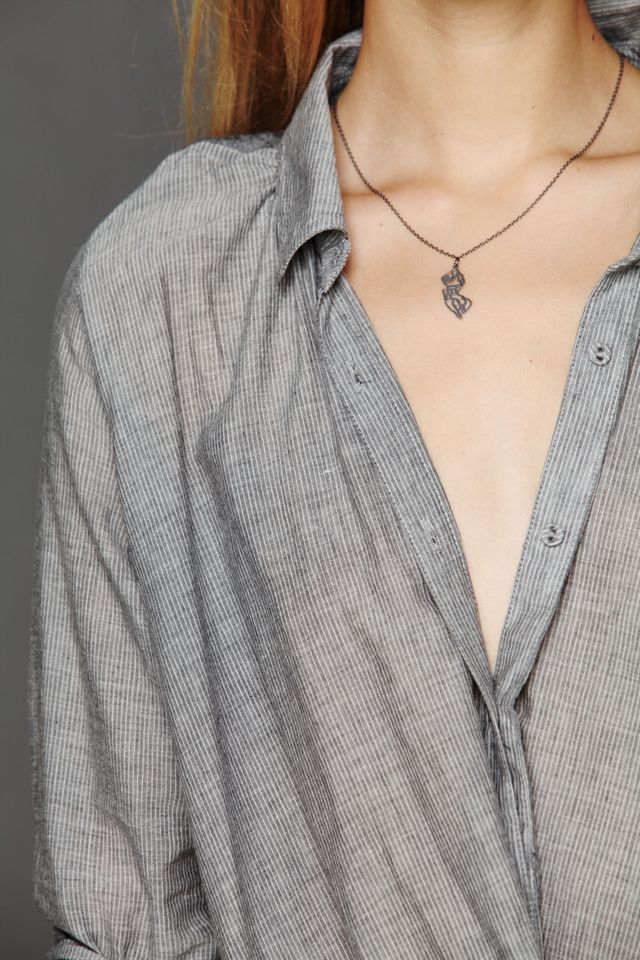 Stripe Back Wrap Top #2