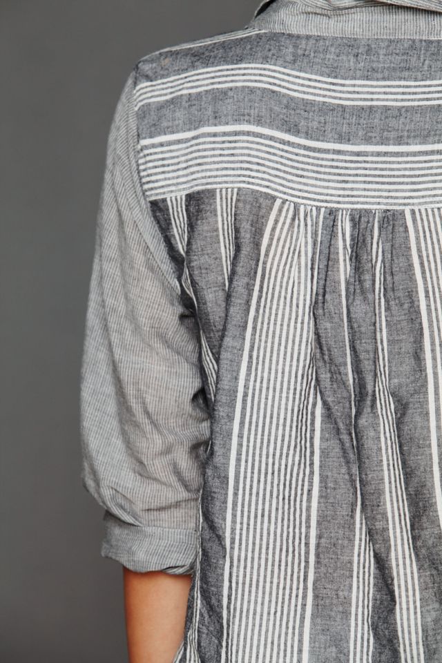 Stripe Back Wrap Top #4