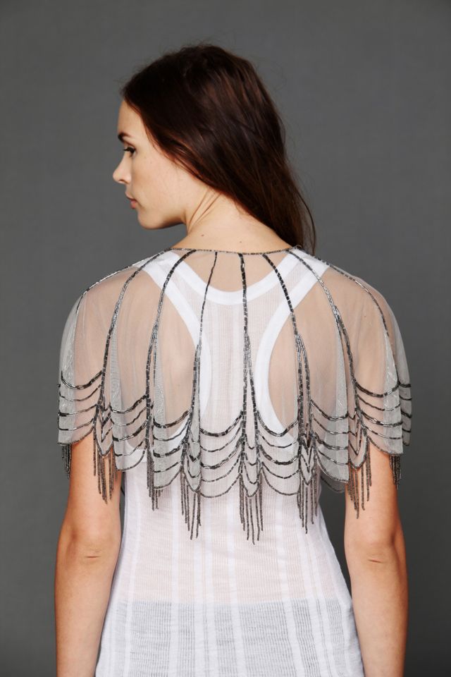 Garbo Embellished Capelet #2