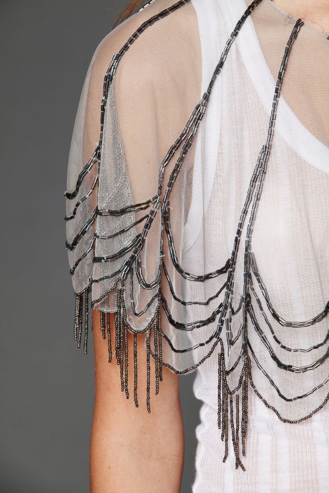 Garbo Embellished Capelet #3