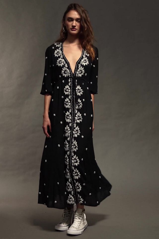 Embroidered fable 2025 midi dress