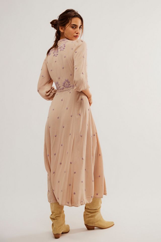 Free people embroidered fable midi dress on sale