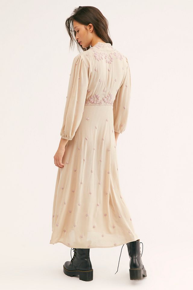 Embroidered fable cheap midi dress