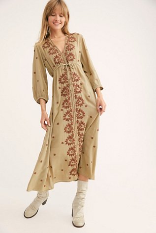 Free People embrodered max dress | Embrodered max dress, Max dress