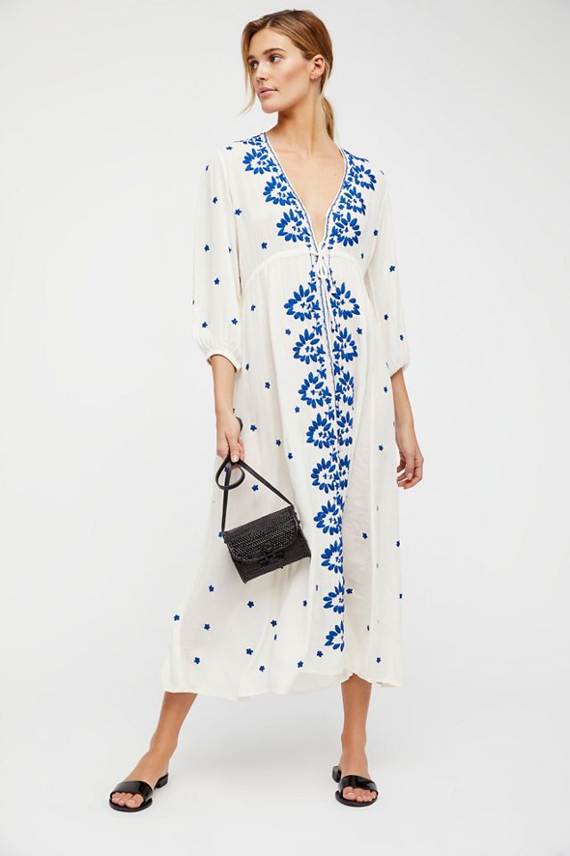 Embroidered Fable Midi Dress