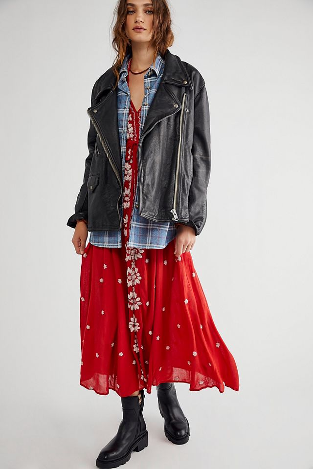 Embroidered Fable Midi Dress