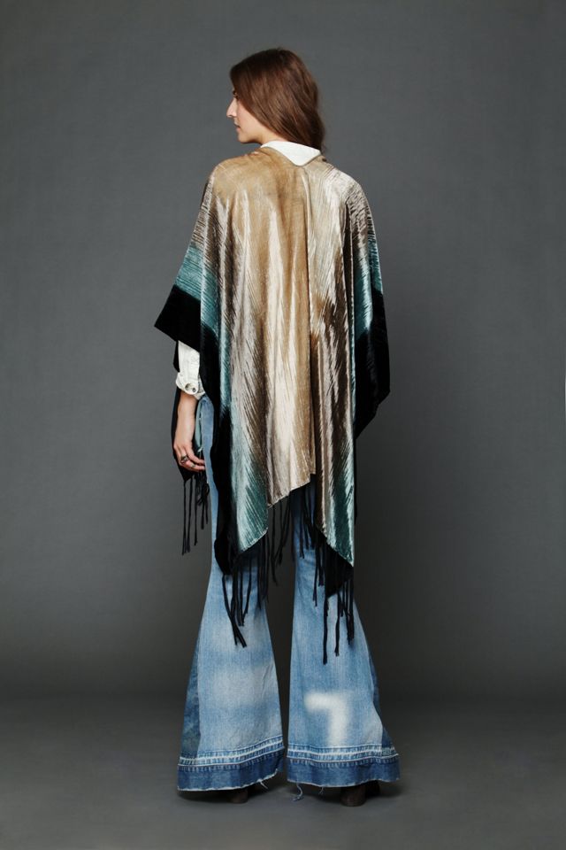 Velvet Ombre Ruana Shawl #1