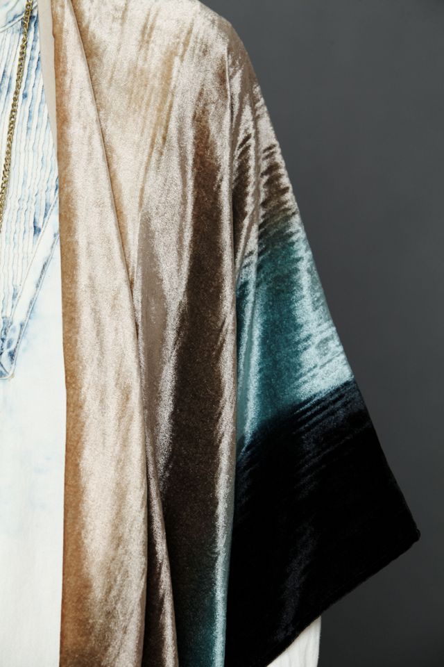 Velvet Ombre Ruana Shawl #2