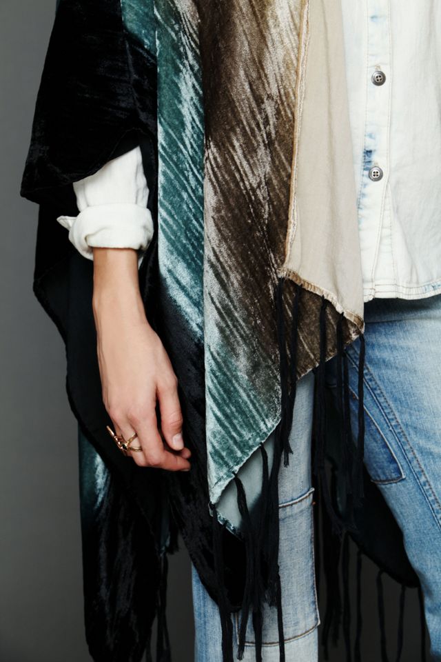Velvet Ombre Ruana Shawl #3