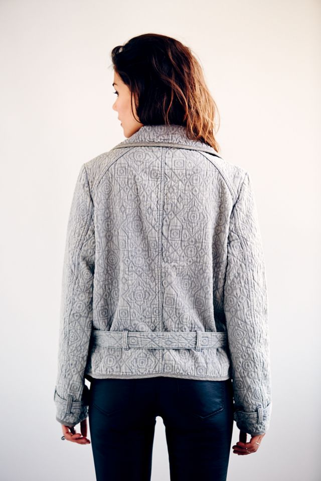 Slouched and Quilted Motorcycle Jacket #1