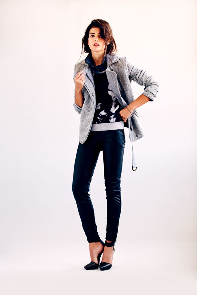 Slouched and Quilted Motorcycle Jacket #5