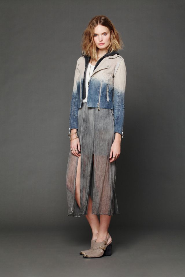 Dip Dye Leather Jacket #4