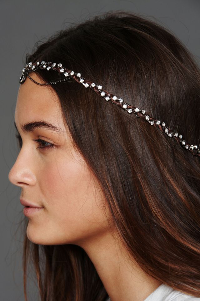 Leather Swarvoski Headwrap #3