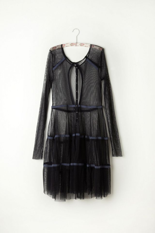 Mesh Button Front Slip #5