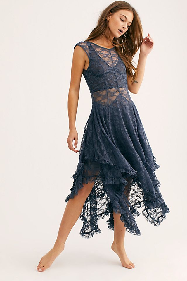 free people lace slip dress Mini by Intimately at in Black, Size: L and an open back with a tie detail for a perfect fit French Courtship Slip | Free