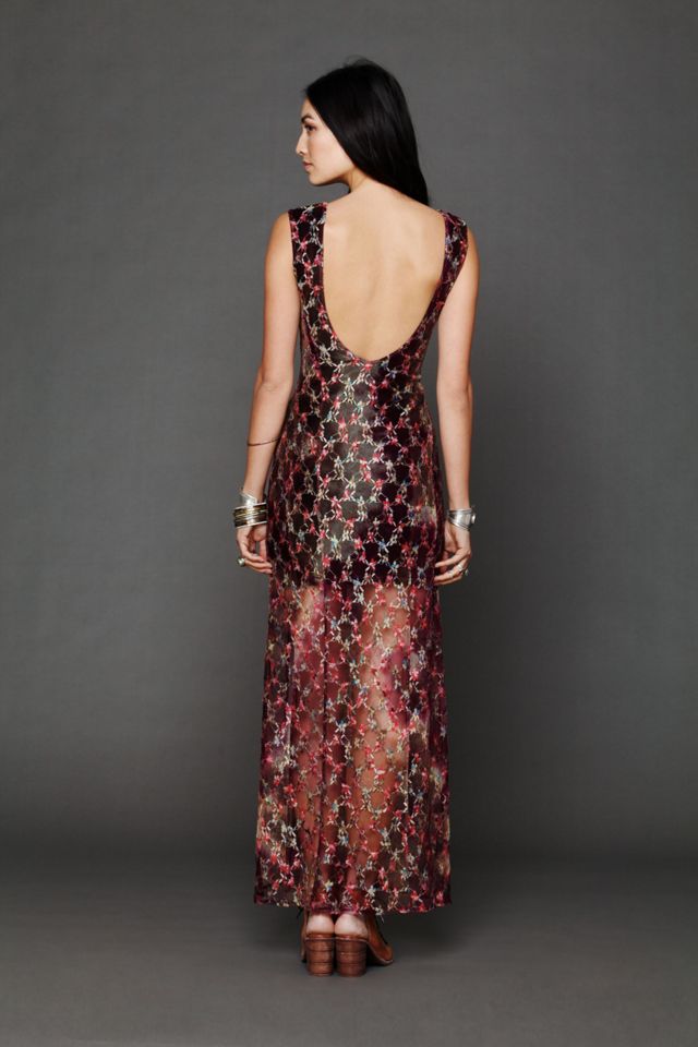 Tie Dye Lace Column Dress #1