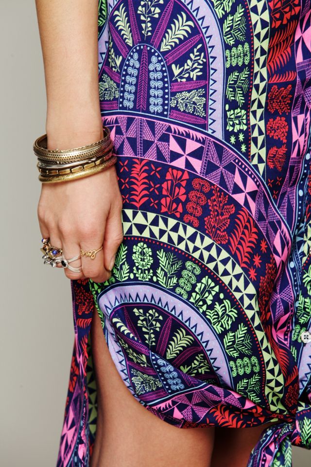 Medicine Wheel Print Easy Dress #3