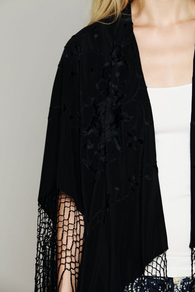 Headed West Embroidered Poncho #2