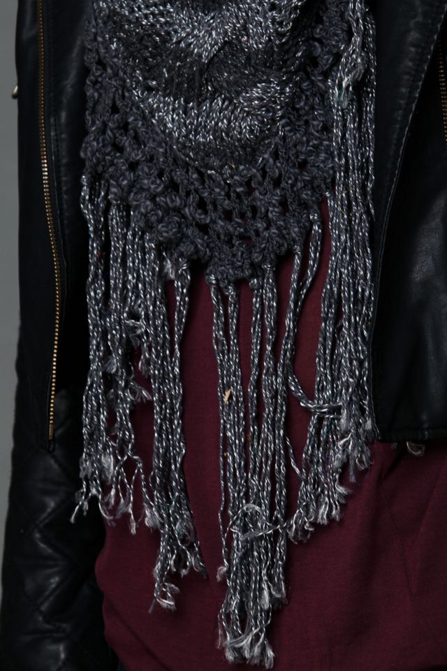 Slubby Yarn Triangle Scarf #2