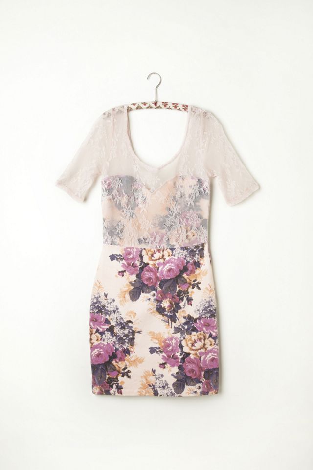 Lace Overlay Bodycon #5