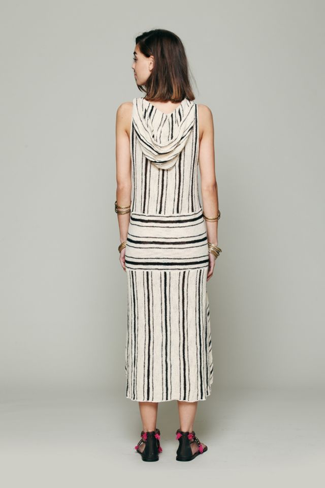 Striped Hooded Swit Dress #1