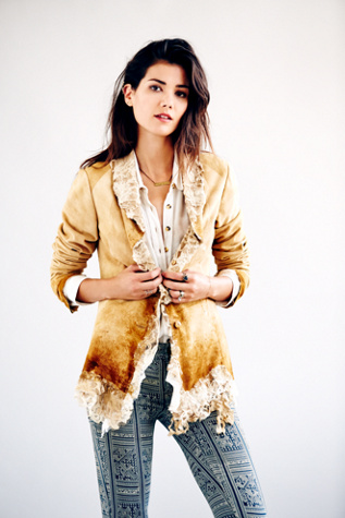 Suede and Lace Jacket | Free People