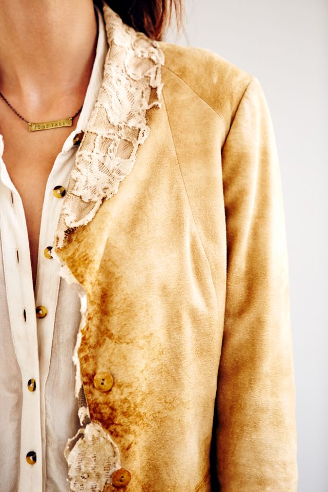 Suede and Lace Jacket | Free People