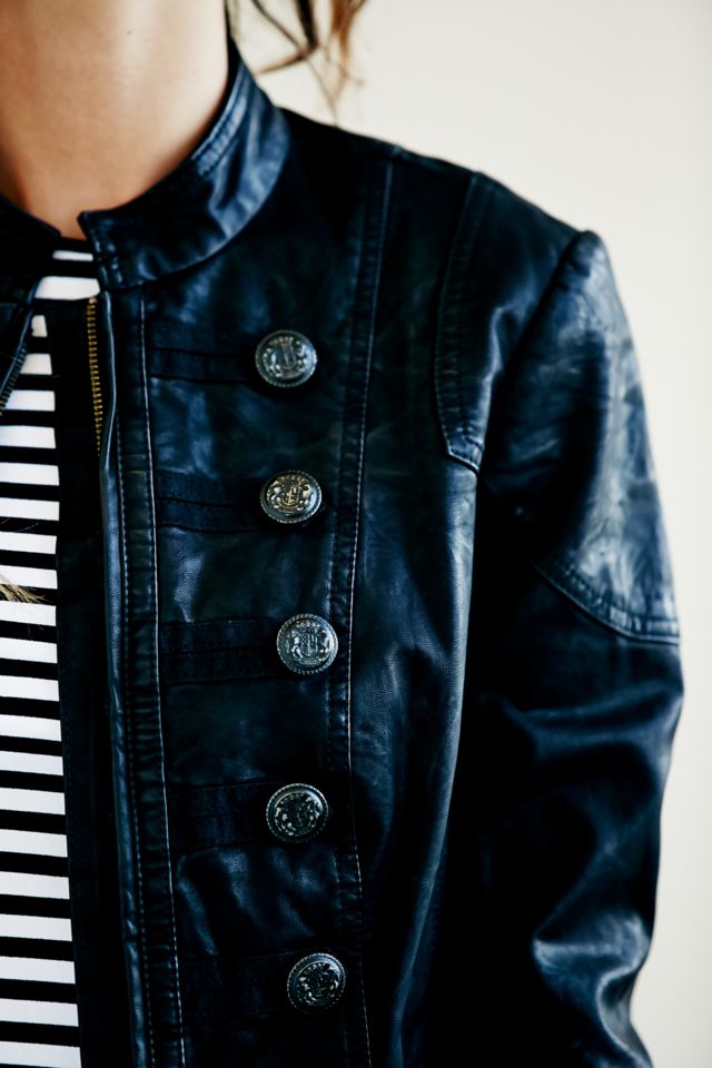 Military Vegan Leather Jacket #2