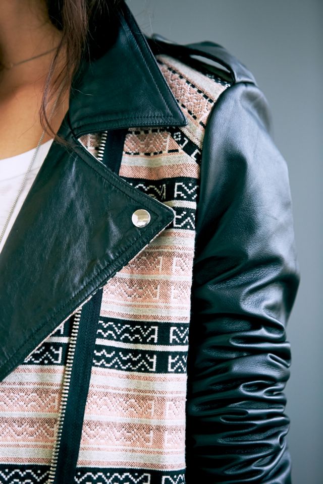 FP New Romantics Leather Sleeve Motorcycle Jacket #3