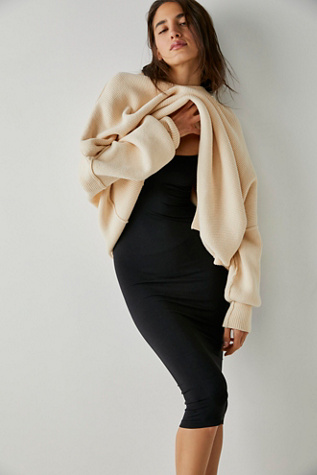 Tea Length Seamless Bodycon Slip Dress - thumbnail 8