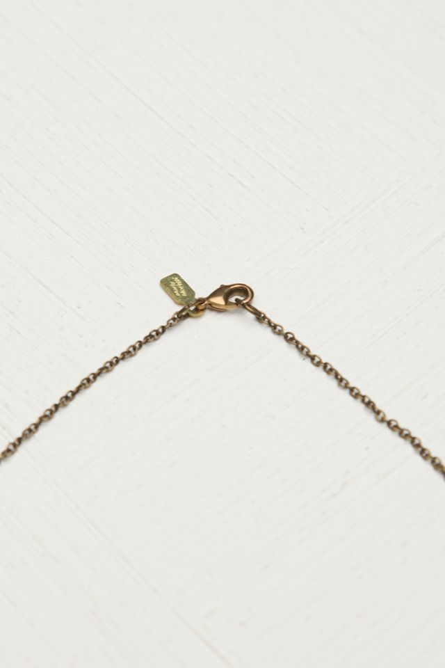 Stone Topped Circle Necklace #3