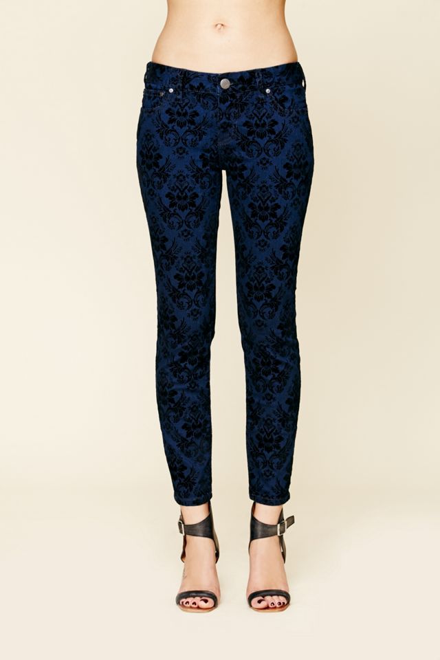Brocade Flocked Skinny #1