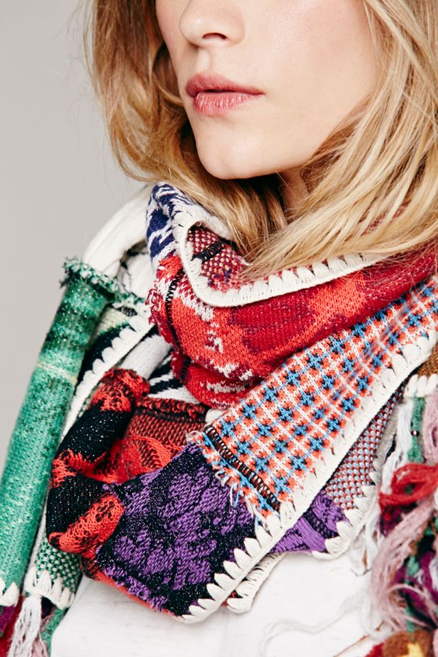 Folkloric Patch Scarf #1