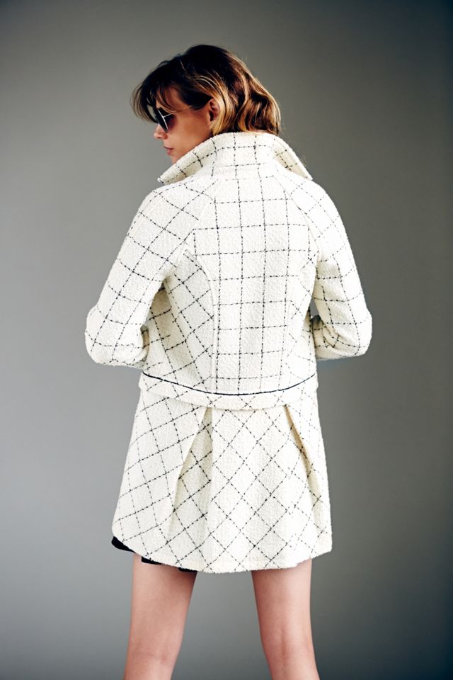 Ivory Black Femme Wool Coat #1