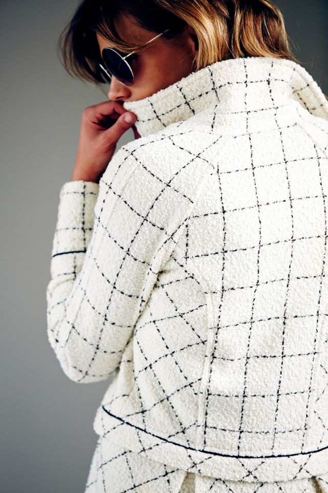 Ivory Black Femme Wool Coat #3