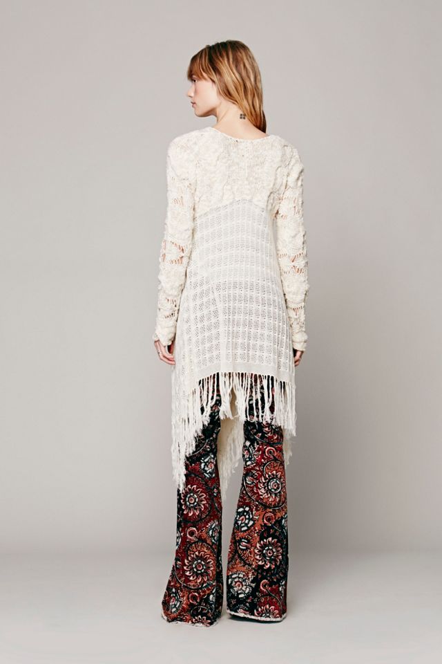 Free people fringe cardigan sale