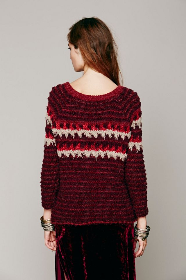 Fuzzy Fairisle Pullover #1
