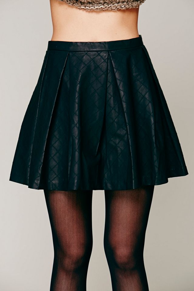 Mairin Vegan Leather Skirt #1