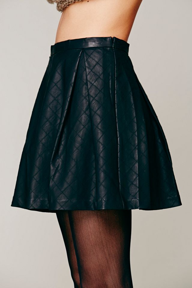 Mairin Vegan Leather Skirt #3