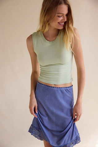 Cropped Seamless Muscle Tank Top by Intimately at Free People in Green, Size: M/L