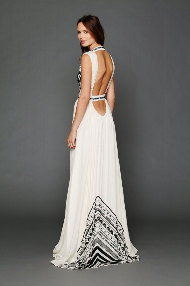 Beaded Silk Chiffon Gown | Free People