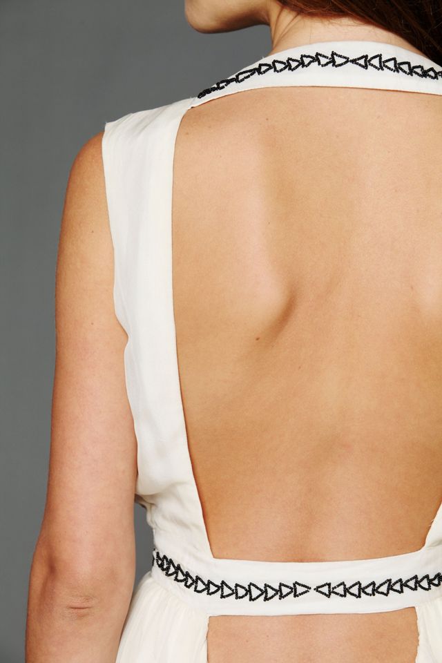 Beaded Silk Chiffon Gown #8
